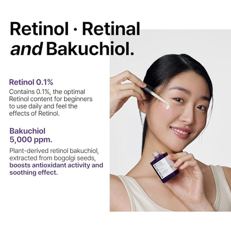 SOME BY MI Retinol Intense Reactivating Serum - 1.01Oz, 30ml - Mild Korean Retinol Serum for Post-Acne Mark - Bakuchiol Pore Minimizer for face Texture - Ideal for Retinol Beginners - Korean Skin Care