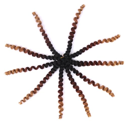 5 Packs short Jumpy Wand Curl Crochet Hair Jamaican Bounce Crochet Hair Curly Braiding Hair Curly Crochet Hair for Black Women 10Roots/Pack(5packs)… (1B/30/27, 12inch(pack of 5))