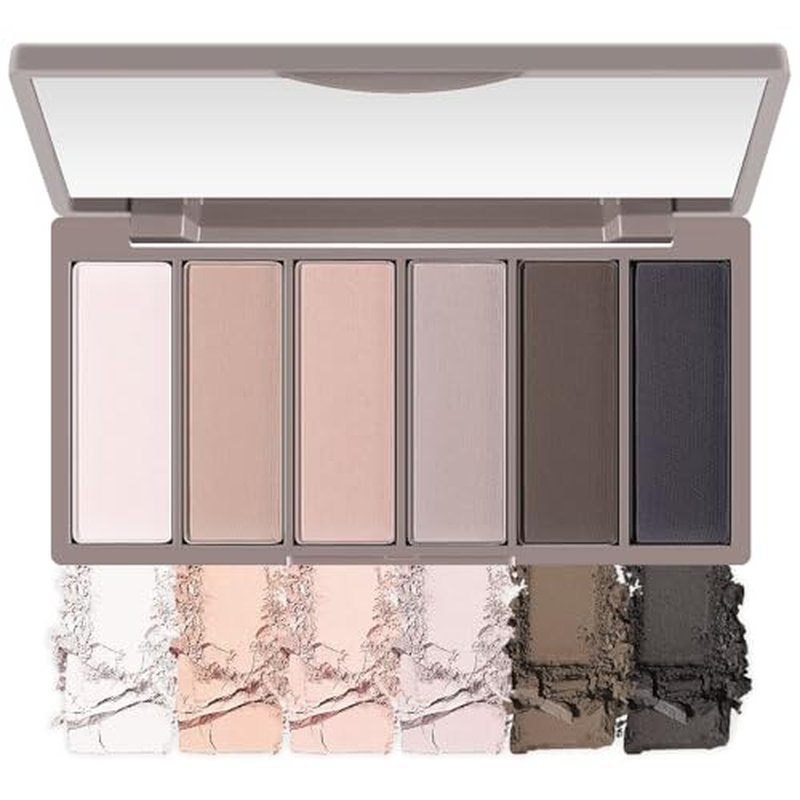 Kaely 6 Color Mini Nude Eyeshadow Palette Makeup, Highly Pigmented Eye Shadow Palette Waterproof, Natural Matte Eye Shadow Palette, paleta de sombras de ojos, Vegan & Cruelty-free, 01