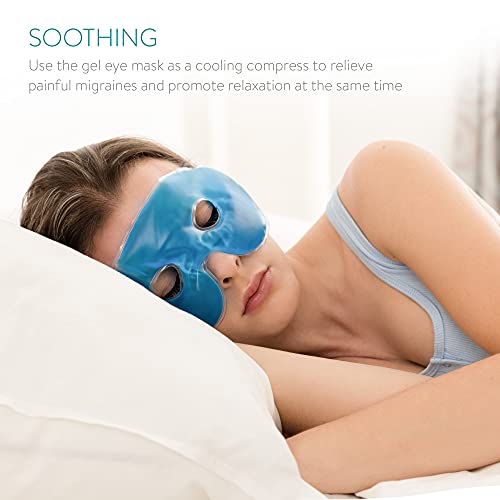 Navaris Set of 2 Gel Eye Masks - 2X Reusable Eye Masks for Hot/Cold Use