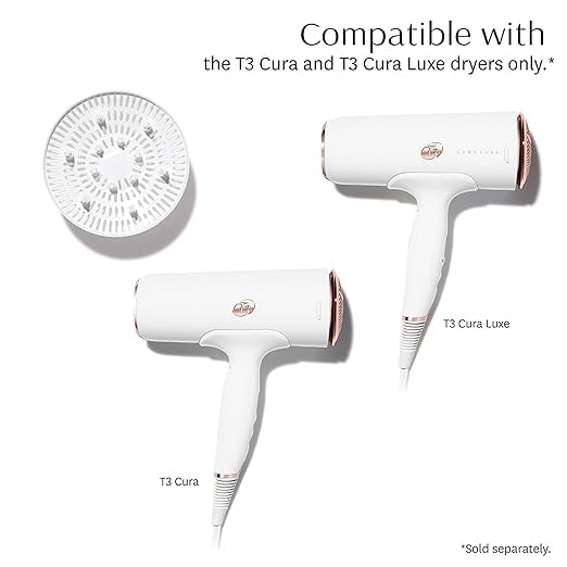 T3 SoftCurl Hair Dryer Diffuser - Compatible with Cura & Cura LUXE Models