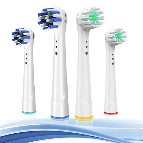 Replacement Toothbrush Heads for Oral B Braun, 4 Pack Professional Electric Toothbrush Heads, Precision Clean Brush Heads Refill Compatible with Oral-B 7000/Pro 1000/9600/5000/3000/8000 (4pack)