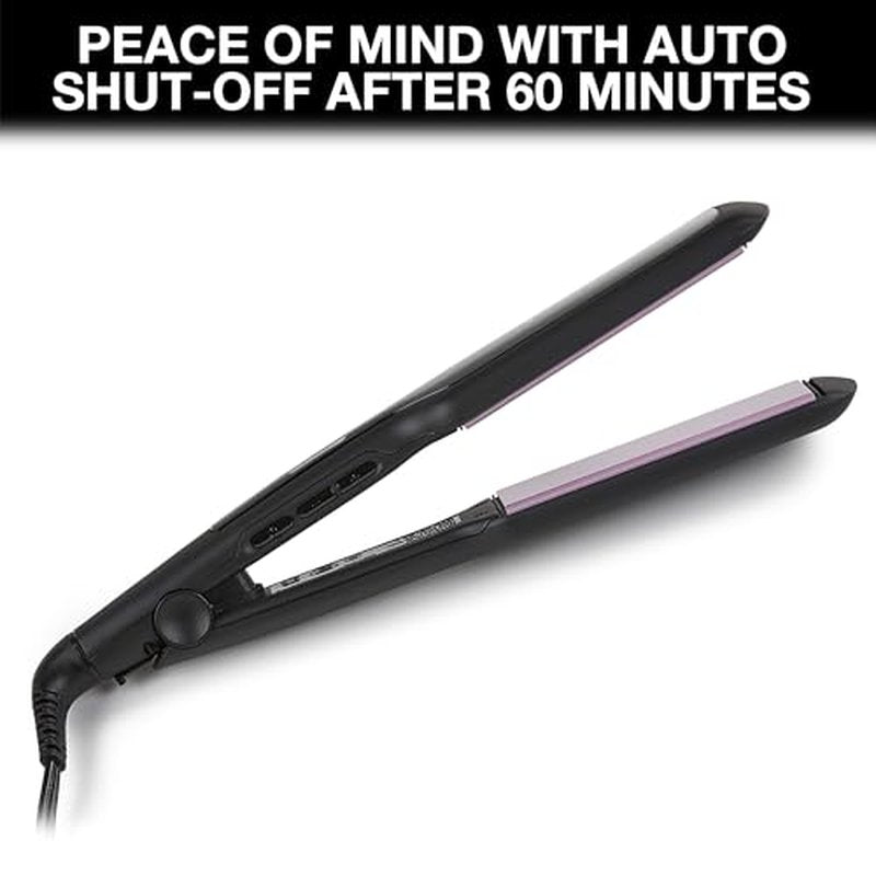 Remington 1 3/4" Flat Iron, Hair Straightener with Anti-Static Technology, 30-Second Heat Up & 60 Minute Auto Shut-off, 30% Longer Ceramic Floating Plates, Titanium + Ceramic Coating