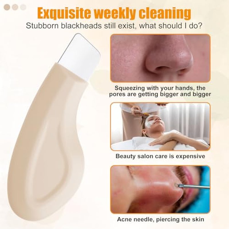 PAGOW Blackhead Remover Tools, Silicone Nose Blackhead Remover, Deep Clean Skin Spatula, Mild and Safe Face Scraper for Men and Women (1 Pcs, Beige)