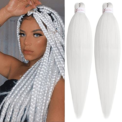 Unionbeauty 8 Packs Pre Stretched Braiding Hair 26 Inch Synthetic Natural Black Braiding Hair Hot Water Setting Crochet Hair for boho box Braid Soft Yaki Texture Hair Extensions Crochet Braids(1B#)