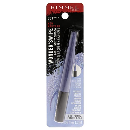 Rimmel London Wonder Swipe 2-in-1 Liner to Shadow - 005 Yasss Eyeliner Women 0.06 oz (Pack of 2)