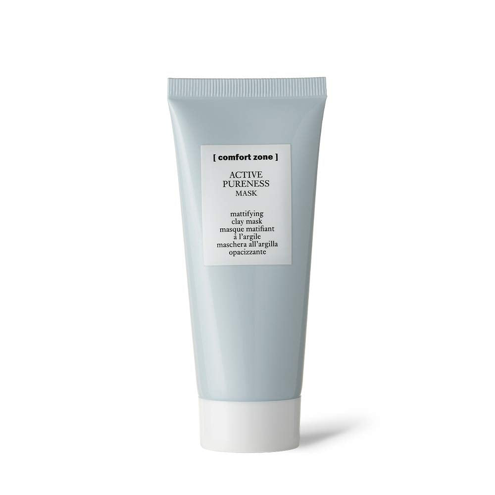 [ comfort zone ] Active Pureness Mask, Mattifying Clay Face Mask, Absorbs Excess Sebum, Minimizes Pores, Purifying Treatment, Kaolin & Green Clay, Oily Skin, Vegan, Made in Italy, 2.03 Fl Oz