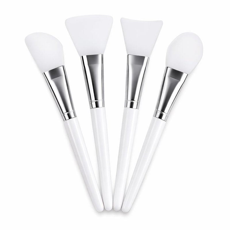 Silicone Face Mask Applicators - 4 PCS Beauty Tools for Mud & Clay | Soft Brushes for Skincare & Lotion