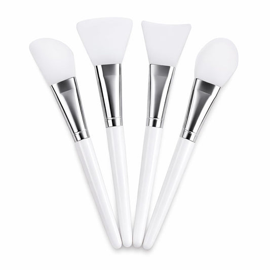 Silicone Face Mask Applicators - 4 PCS Beauty Tools for Mud & Clay | Soft Brushes for Skincare & Lotion