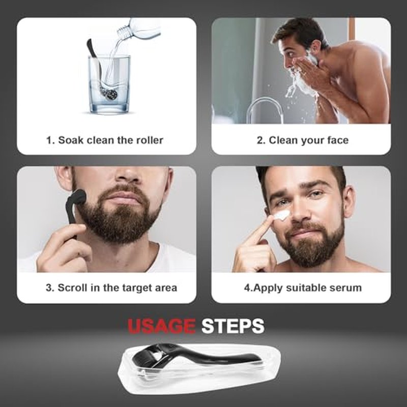 540 Titanium Derma Roller - Microneedle Micro Needle Roller For Men And Women Home Use 0.25mm - Microneedling Roller Dermaroller Skin Care Tool(#0.25#)
