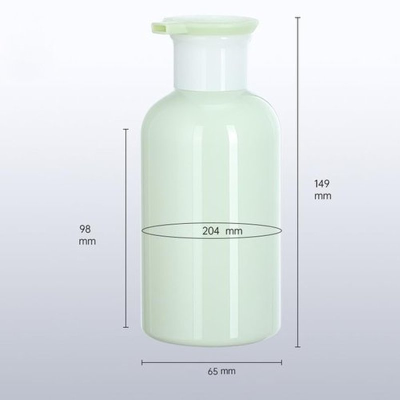 4 Pack Plastic Bottles with Pump Dispenser, Refillable Travel Containers, 300ml (Green)