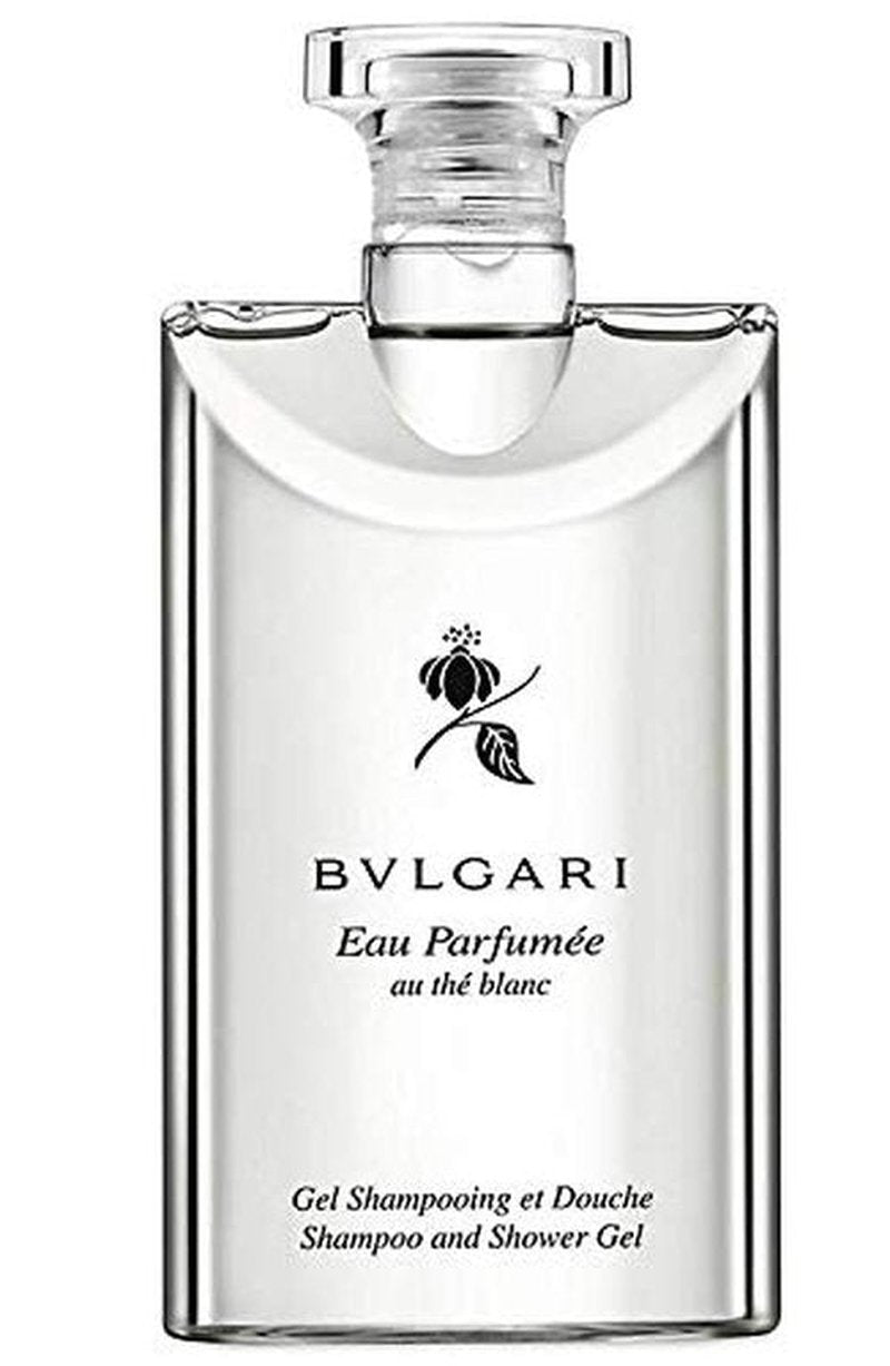 BVLGARI Au The Blanc (White Tea) Shampoo and Shower Gel Travel Size, 2.5 Ounce Bottles - Set of 3