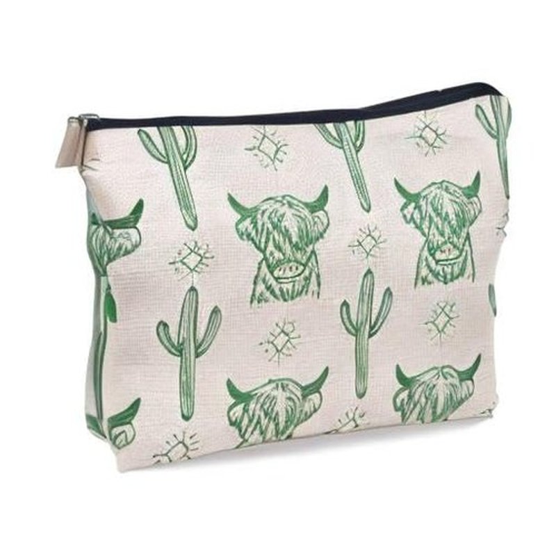 Lacosu Western green Makeup Bag,Western Gifts For Women,Cow Makeup Bag,Cowgirl Stuff,Western Stuff For Women,Western Gifts,Cowgirl Gifts(green)