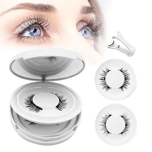Magnetic Eyelashes with Applicator,Magnetic Eyelashes Natural Look,Magnetic Eyelashes,Krafty Magnetic Eyelashes（Natural+Devil）