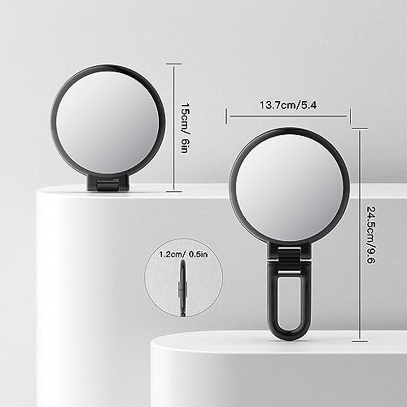 Beautifive 20X/1X Magnifying Hand Mirror with Stand, 5.4" Travel Mirror Handheld Magnifying Mirror, Double Sided Hand Mirror with Handle, Travel Makeup Mirror with 20x Magnification