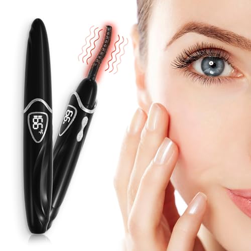 EYECURL Heated Eyelash Curlers, Portable Heated Lash Curler,Heated Eyelash Curler Intelligent Power 0ff, Makeup Electric Eyelash Curler (Bright White, S600-148MM)
