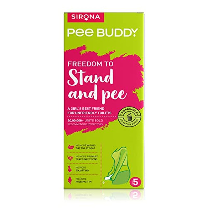 Pee Buddy 10 Funnels Portable Female Urination Device | Disposable Female Urinal Funnel | Travel, Camping & Hiking and Outdoor Activities | Foldable and Compact Stand and Pee Funnel for Women, Girls