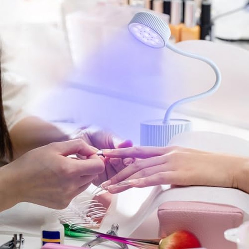 Gel X Lamp 27W Mini Flash Cure Light for Gel X Nails Rechargeable Goose Neck UV Lamp Nail Dryer, Quick Drying Gel X Nail Lamp Flash Cure Lamp for Nail Salon Home DIY Manicure