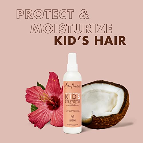 HAIR DETANGLER SPRAY FOR KIDS: Formulated with certified organic coconut oil and shea butter, this detangling spray is the perfect solution for managing your child’s wild, unruly hair.