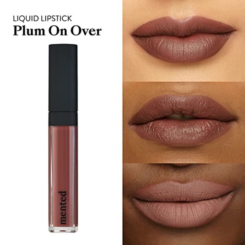 Mented Cosmetics Liquid Lipstick - Vegan Lipstick - Matte Red Lipstick for Women - Long Wear Lipstick - Red Lipstick Long Lasting Smudge Proof - Plum on Over