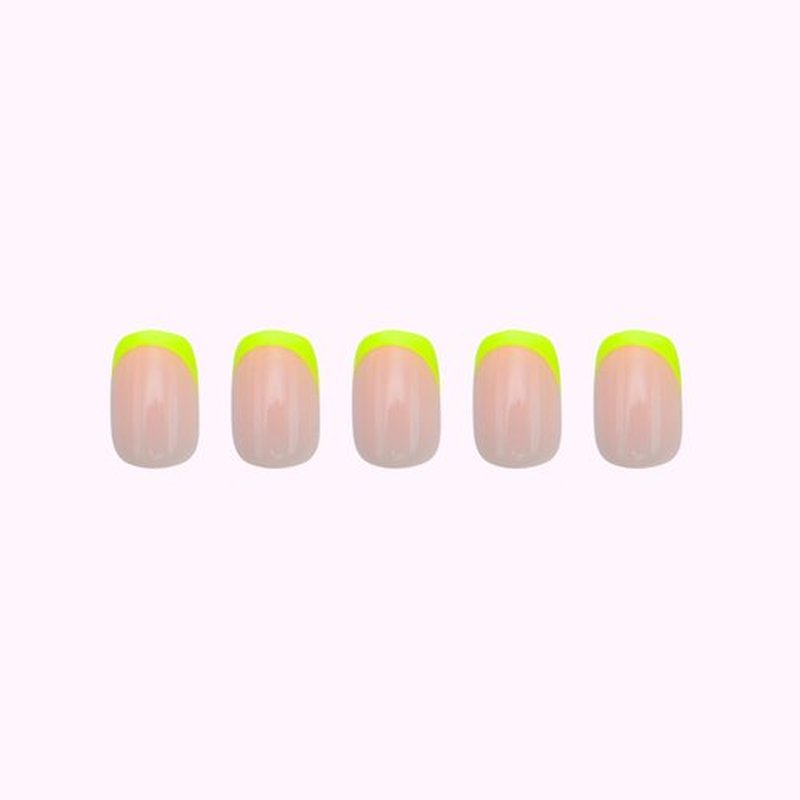 Lopotichat Ultra-Resistant Gel Press-On Nails Set - 30 Nails in 15 Sizes for Perfect & Natural Fit - Reusable Manicure for DIY Salon-Quality Nails at Home (DayDream Glow)