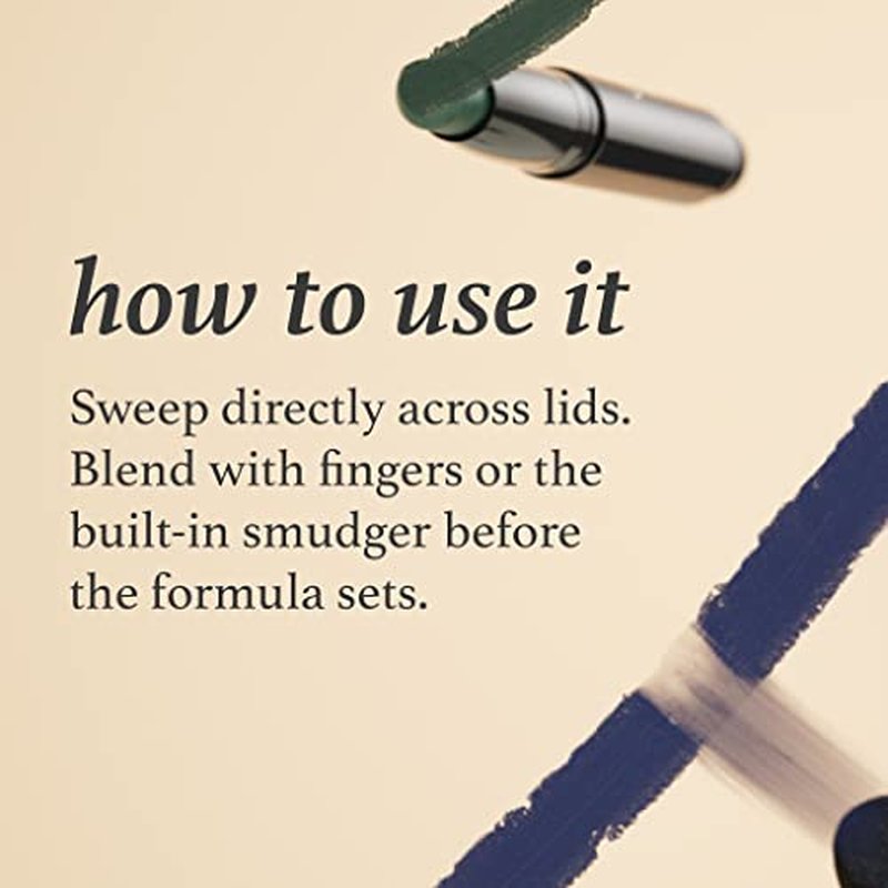 Julep Eyeshadow 101 Crème-to-Powder Waterproof Eyeshadow Stick – Midnight Blue Shimmer – Long-Lasting, Crease-Proof, Deep Navy Blue Cream Eyeshadow with Built-in Smudger