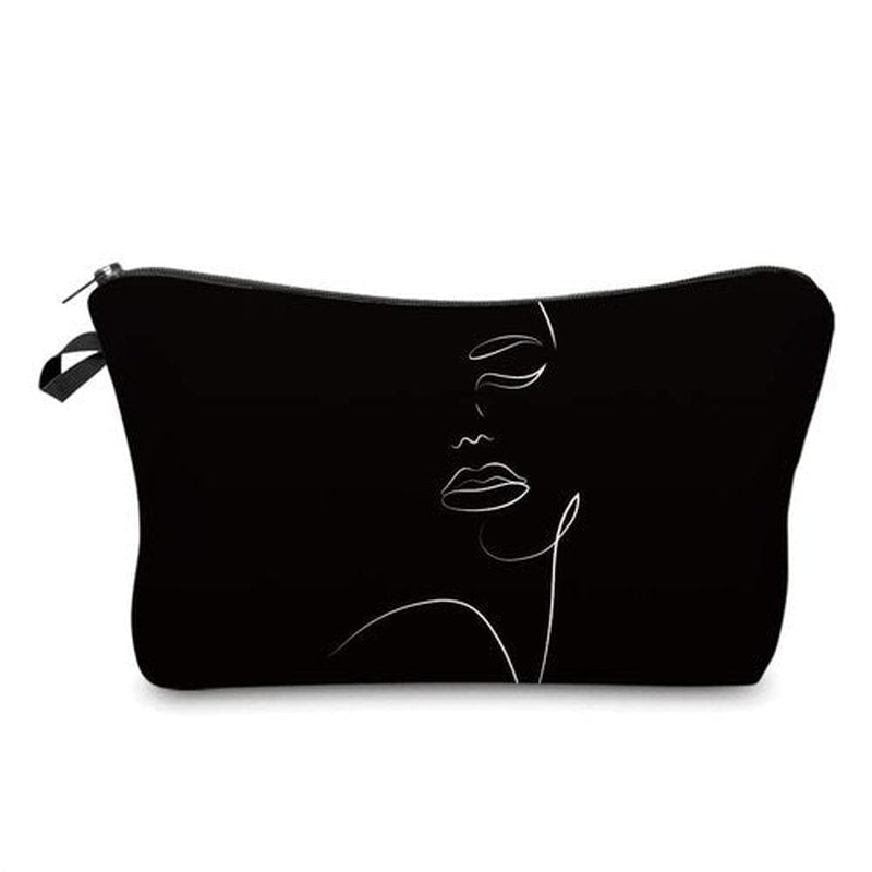 Deanfun Small Makeup Bag for Purse, Waterproof Makeup Bags Roomy Toiletry Pouch Travel Accessories Gifts (55884)