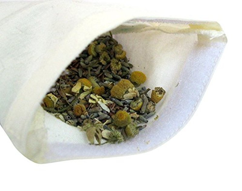 Aromatherapy Eye Pillow - 4.5 x 9 - Organic Lavender Chamomile Flax - Removable Washable Cotton Cover - Headache Relief Soothing spa Yoga Sleep - Gray