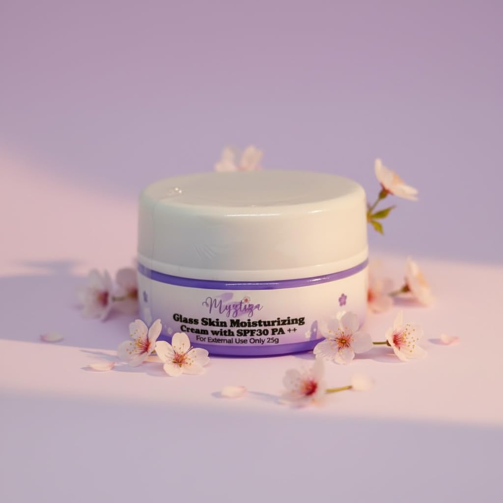 Myztiza Glass Skin Face Set featuring the Glass Skin Soap 135 GM , Toner 60 ML, Serum 30 ML, and Moisturizing Cream with SPF 30 ++ 25 GM: Achieve Radiant, Hydrated, & Glass-Like Skin