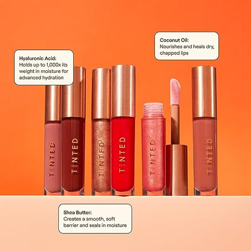 Live Tinted Huegloss High-Shine Lip Gloss - Hydrating, Non-Sticky, Moisturizing Lip Gloss with Hyaluronic Acid, Coconut Oil, and Shea Butter For a Soft Barrier & Seals in Moisture - Warm Spice
