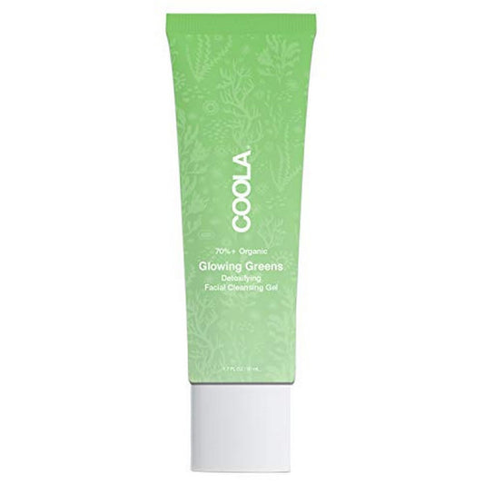 COOLA Organic Glowing Greens Facial Cleanser - Vegan, Gluten-Free, Aloe Vera Infused for Skin Barrier Protection