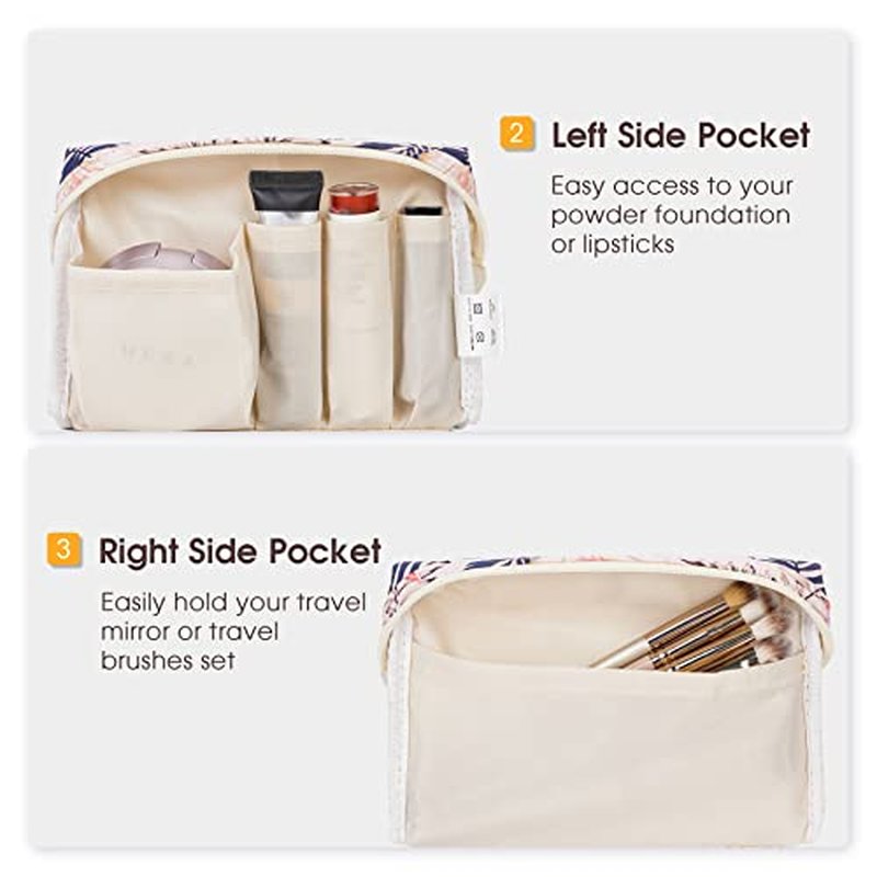 Large Makeup Bag Zipper Pouch Travel Cosmetic Organizer for Women (Large, Elephant)