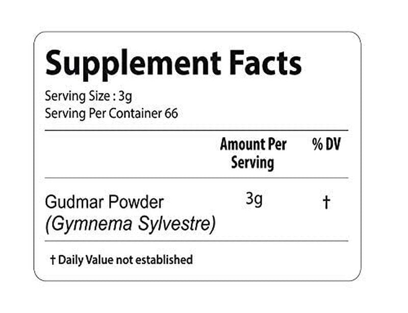 bixa BOTANICAL Gymnema Leaf Powder (Gudmar, Shardunika) 7 Oz/ 200 GRM | Digestive Stimulant | Natural Herbal Supplement