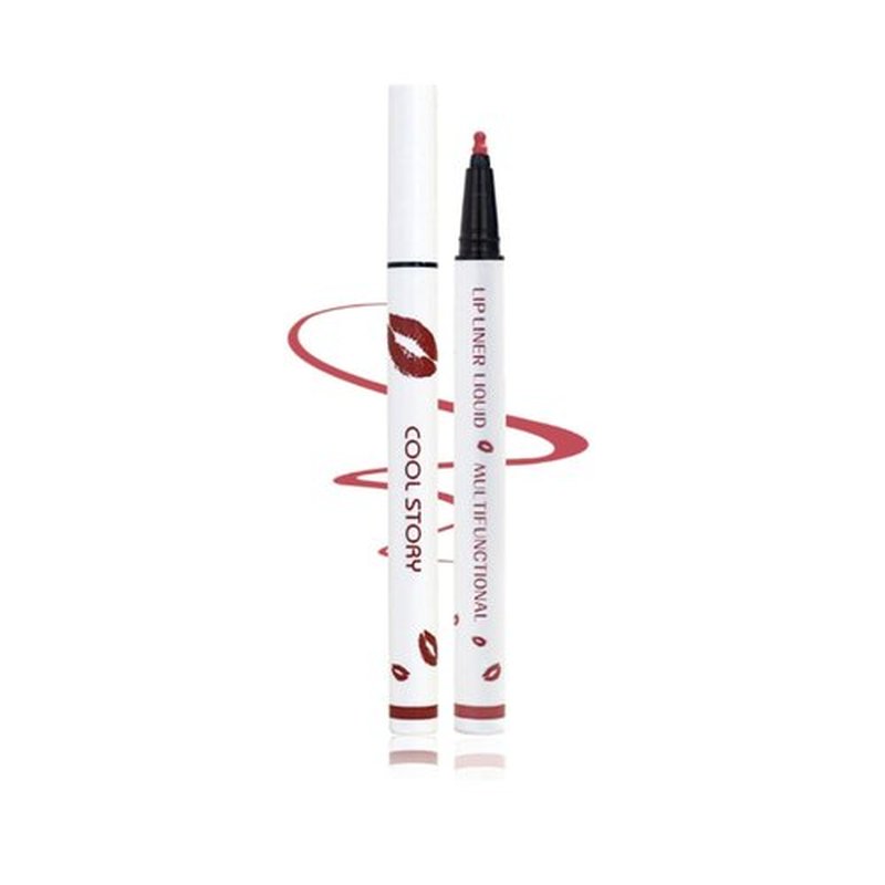 Anokia Cool Story Lip Liner Liquid, Cool Story Lip Liner, Longwear Liquid Lip Liner, Liquid Lipstick & Lip Liner Pencil, 2-in-1 Waterproof Long-Lasting Matte Liquid Lipstick for Women (04#, 0.6ml)