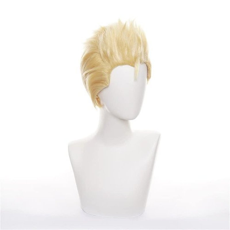 Mystylecos Takemichi Hanagaki Short Gold Wig The Way of Rebirth Anime Cosplay Wigs with Free Wig Cap