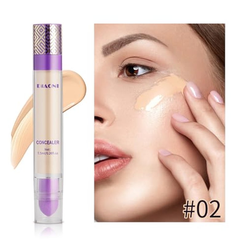 Diaoni Coverage Concealer, Diaoni Korean Concealer, Diaoni Liquid Concealer, Korean Conceals Stick Foundation, Lightweight, Long-Lasting, Waterproof, Natural Full Coverage (01#, small)