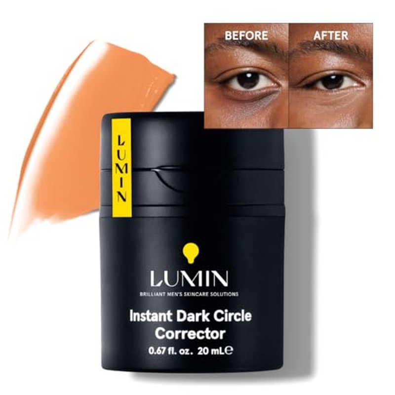 Lumin Instant Dark Circle Corrector for Men (Not A Concealer), Brightens Eyes, Reduce Dark Circles, Puffiness, Under Eye Men Makeup, Men's Eye Cream, Perfect for Deep Skin Tones, 20mL