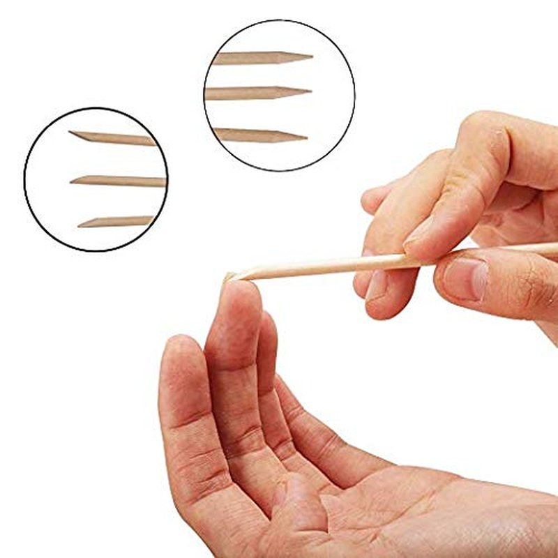 Rocutus 1000pcs Nail Art Wood Sticks Cleaning Nail Polish Cuticle Pusher Remover Manicure Tools for Women (1000 Pieces)