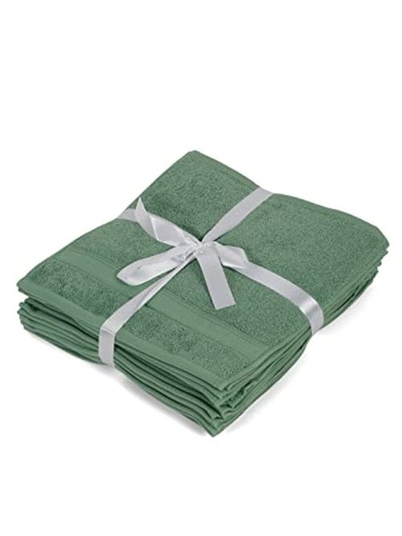 Casa Lino 24 Pack Wash Cloths Set, (12" X12) 100% Cotton wash Cloths, wash Cloths for Your face and Body, Highly Absorbent & fingertip Soft wash Cloths for Your face and Body, Green