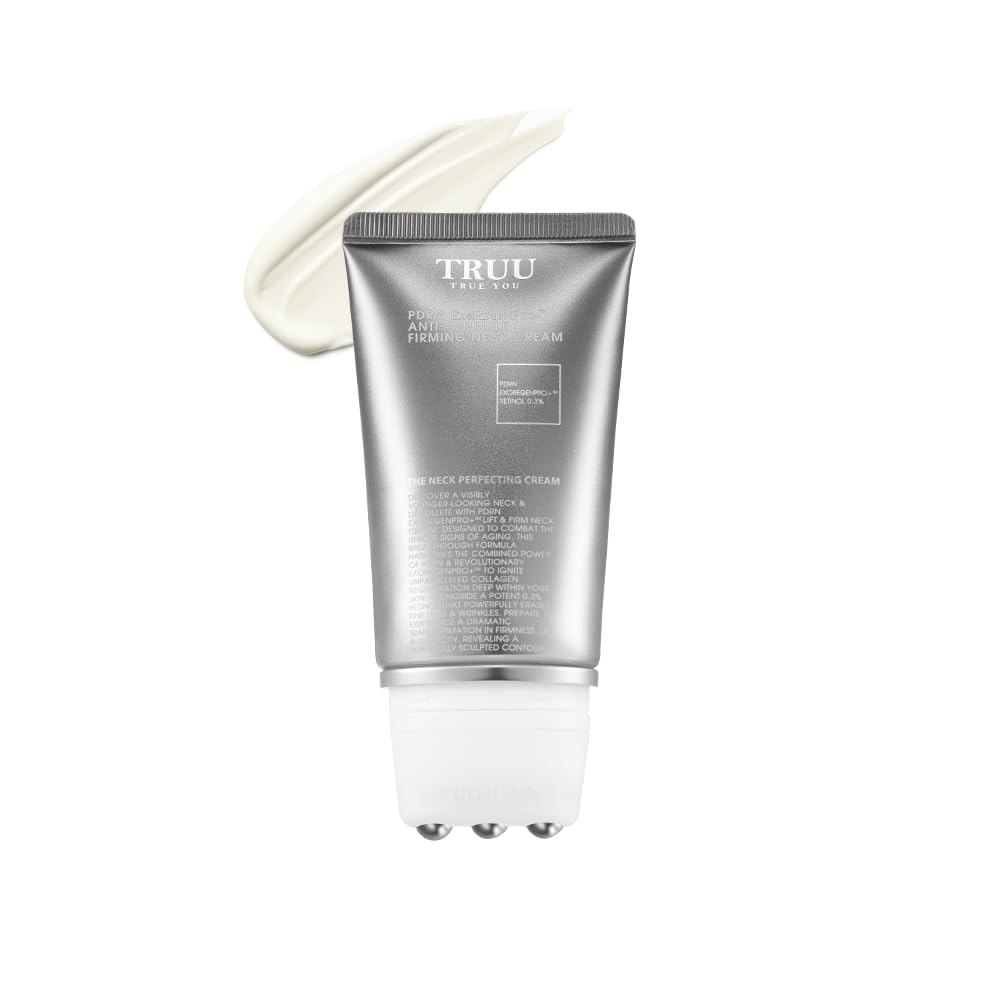 TRUU PDRN ExoRegenPro+™ Anti-Wrinkle Firming Neck Cream - Powered by 10,000ppm PDRN, 100 billion Exosomes, and 0.3% Retinol - Moisturizing, Smooths Fine Lines & Firms Skin | 1.76Oz