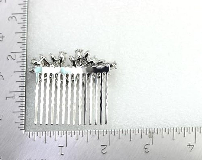 Faship Gorgeous Black Rhinestone Crystal Floral Hair Comb