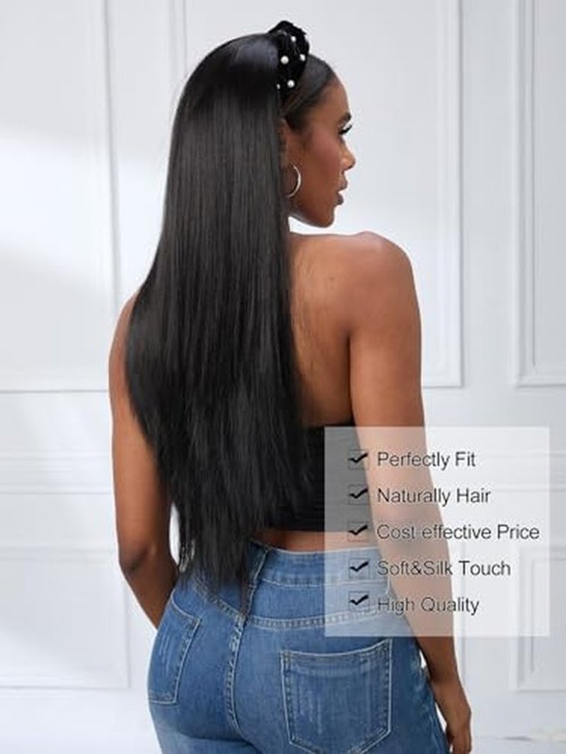 DSFUA Natural 24inch Removable Headband Wig For Black Women