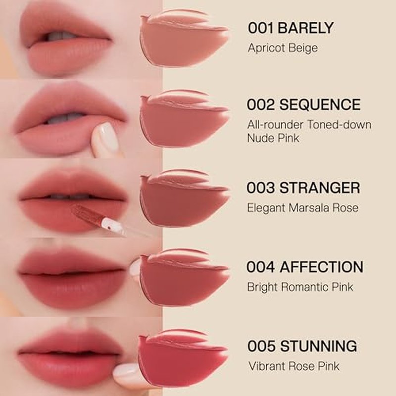 MUZIGAE MANSION Objet Lip Stain (Unique Paint Tube Design) – Velvet Matte Tint, Long-Lasting Waterproof Lipstick, Hydrating Korean Makeup, Red & Rose Gloss, K-Beauty Tinted Lipstain (13 APPEAL)