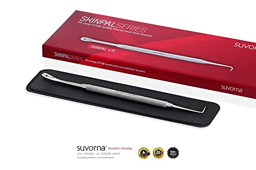 Suvorna Skinpal Milia Remover, Milia Extractor, Acne Needle, Cyst Removal, Blackhead Remover, Whitehead Remover, Pimple Popper Tool, Pimple Extractor, Blemish Remover Tool and Comedone Extractor.