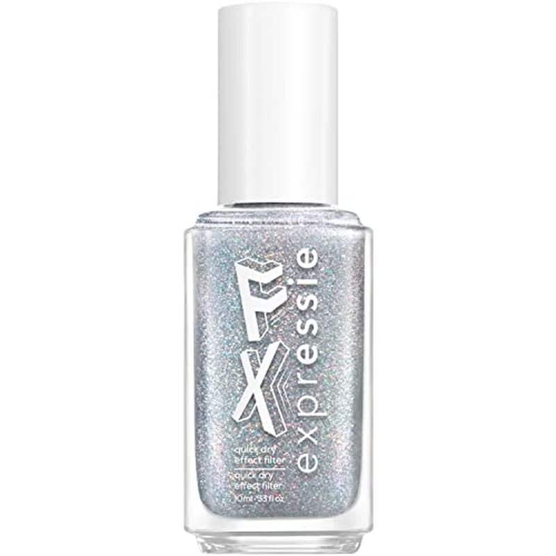 essie expressie FX Quick-Dry Vegan Nail Polish, Holo Top Coat, Holographic, 0.33 Ounce (Pack of 2)