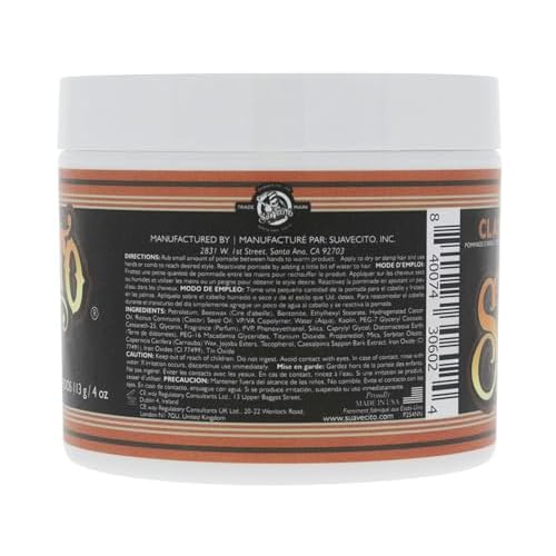Suavecito Pomade Firme Clay - Strong Hold Hair Clay For Men - Low Shine Matte For Natural Texture Hairstyles