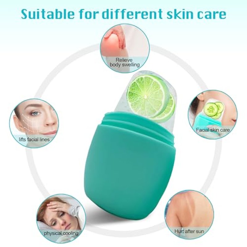 2Pack Facial Roller, Recula Silicone Facial Roller for Face to Tighten and Lift skin, Face & Eye Puffiness Relief, Reusable Facial Ice Mold for Neck to Enhance Natural Glow, Skin Care for Women Beauty