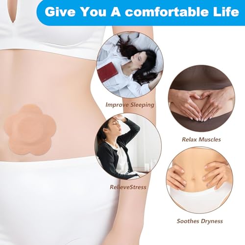 50PCS Castor Oil Patches, FDA/MDR Certified Carrier Patches for Castor Oil | Medical-Grade Self-Adhesive Pads | Belly Button Patch for Caster Oil, Portable Breathable Anti Leakage Anti-Slip No Wash