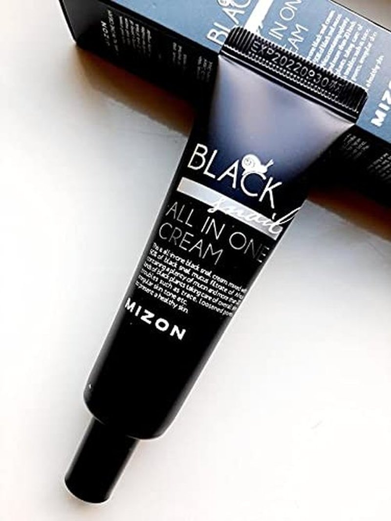 MIZON Black Snail All In One Cream, Premium, Snail Repair Cream, Intensive Care, Korean Skin Care, Facial Moisturizing, Snail Mucin Extract, Wrinkle Care, Firming (35ml / 1.18 fl oz)