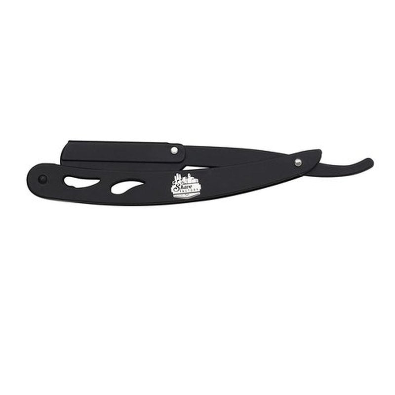 The Shave Factory Straight Edge Razor Kit (Black/Barber No2 Cologne 50ml / 100 Derby Premium Single Edge Razor Blades)